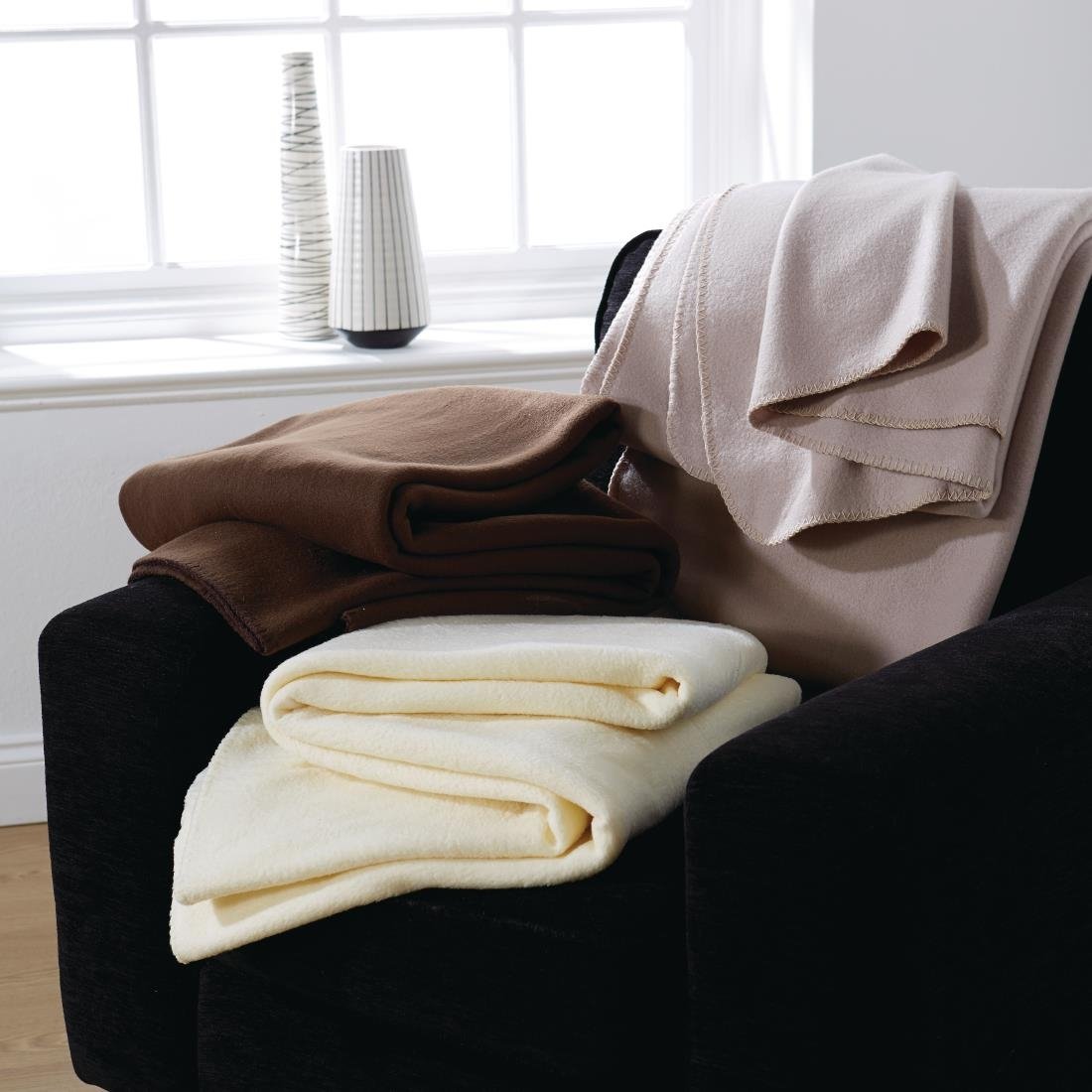 Mitre Essentials Polar Blanket Camel Double - GU391  Mitre Essentials   