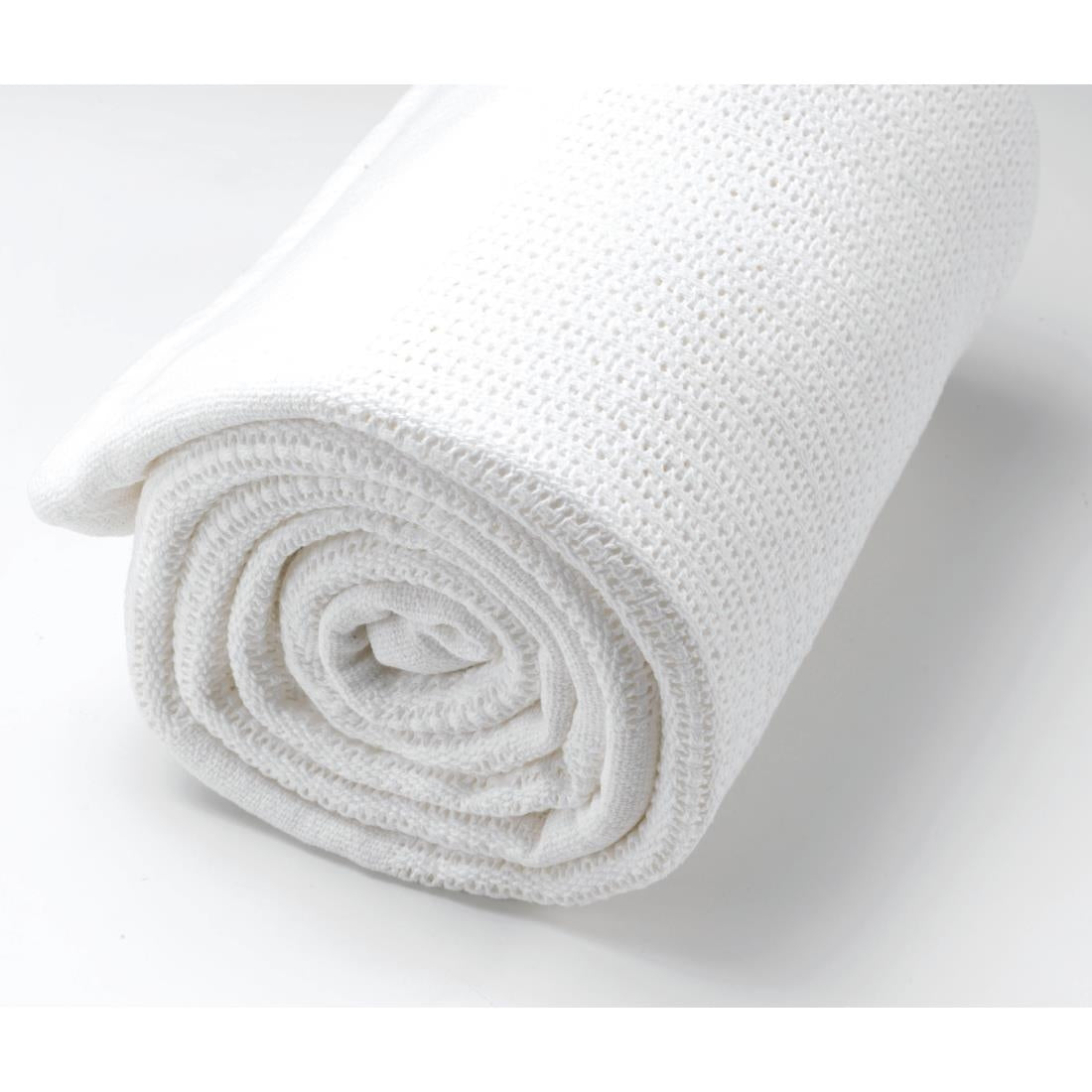 Mitre Essentials Cellular Blanket White Single - GU400  Mitre Essentials   