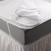 Mitre Essentials Quilted Polyproplene Mattress Protector Single Zip Link Left - GU561  Mitre Essentials   