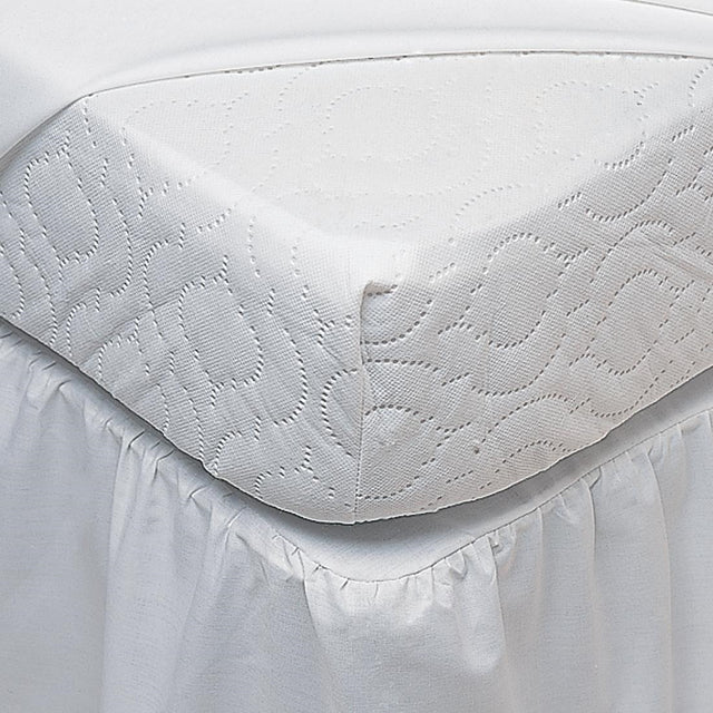 Mitre Essentials Polyrest Mattress Protectors Small Double White - GU563  Mitre Essentials   