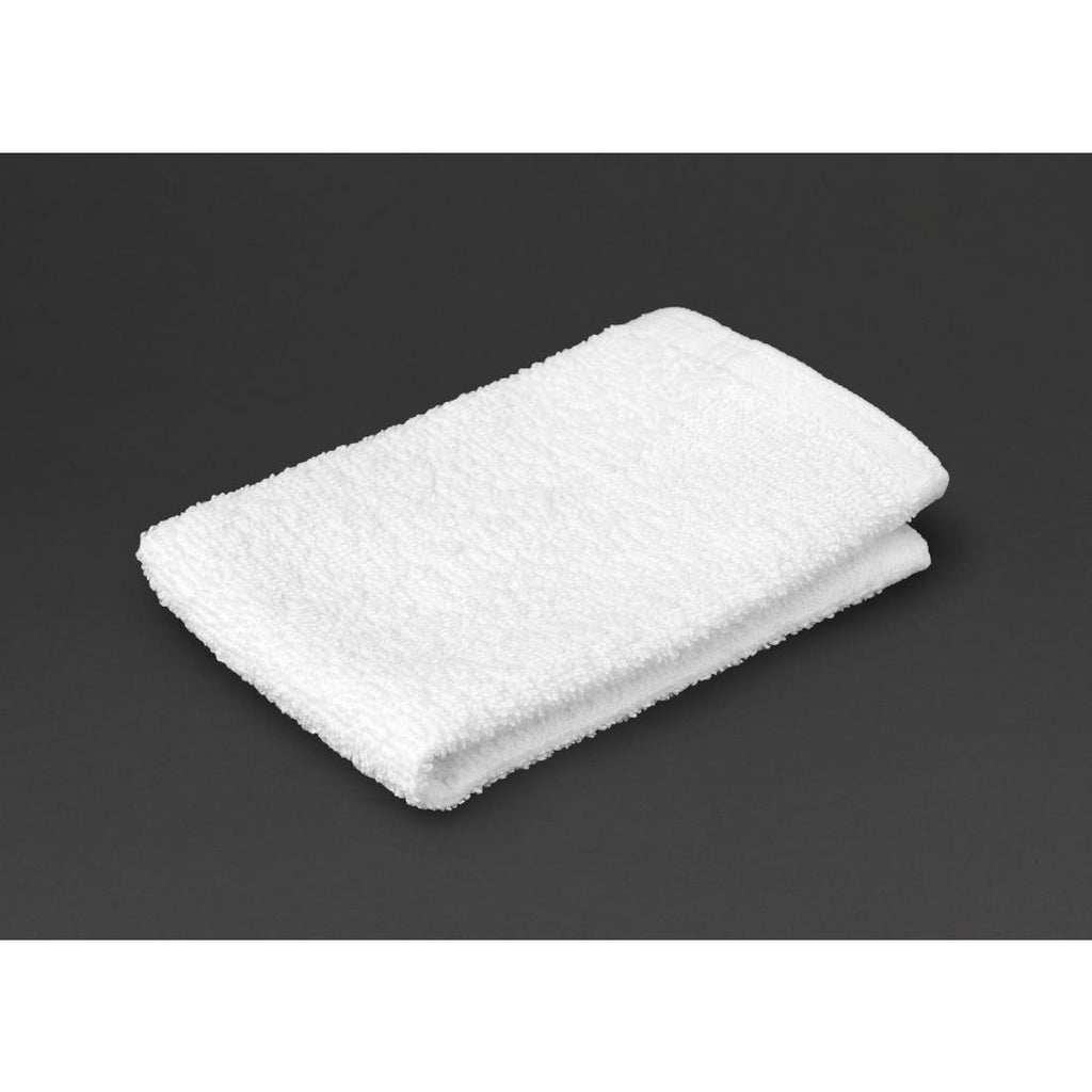 Mitre Essentials Carnival Face Cloth White (Pack of 10) - HB621  Mitre Essentials   