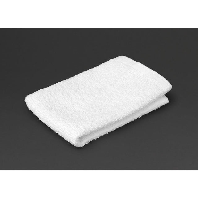 Mitre Essentials Carnival Face Cloth White (Pack of 10) - HB621  Mitre Essentials   