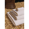 Mitre Heritage Ambassador Bath Sheet White with Taupe Border - GW313  Mitre Heritage   