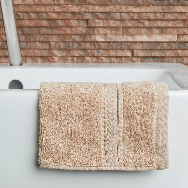 Mitre Essentials Nova Face Cloth Beige (Pack of 10) - HB624  Mitre Essentials   