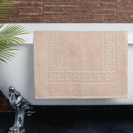 Mitre Essentials Nova Bath Mat Beige - GW343  Mitre Essentials   