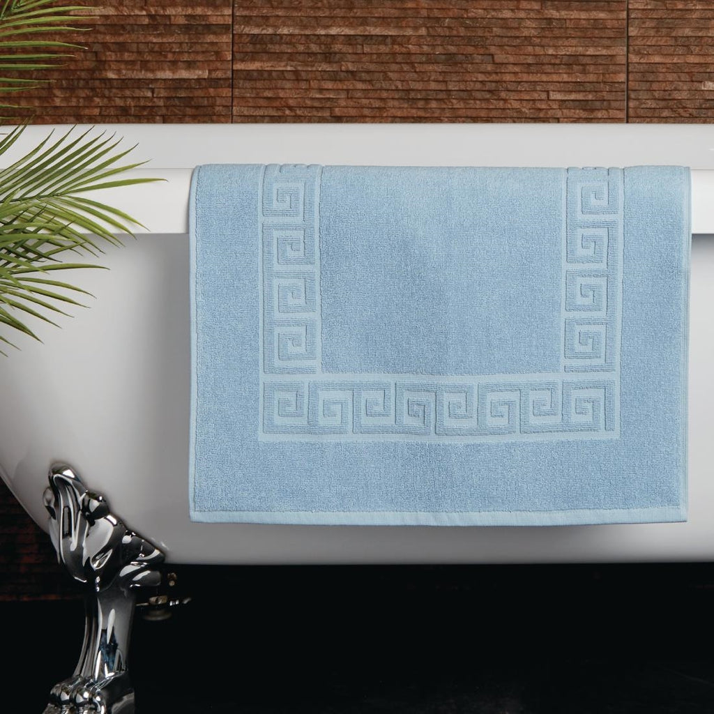 Mitre Essentials Nova Bath Mat Blue - GW348  Mitre Essentials   