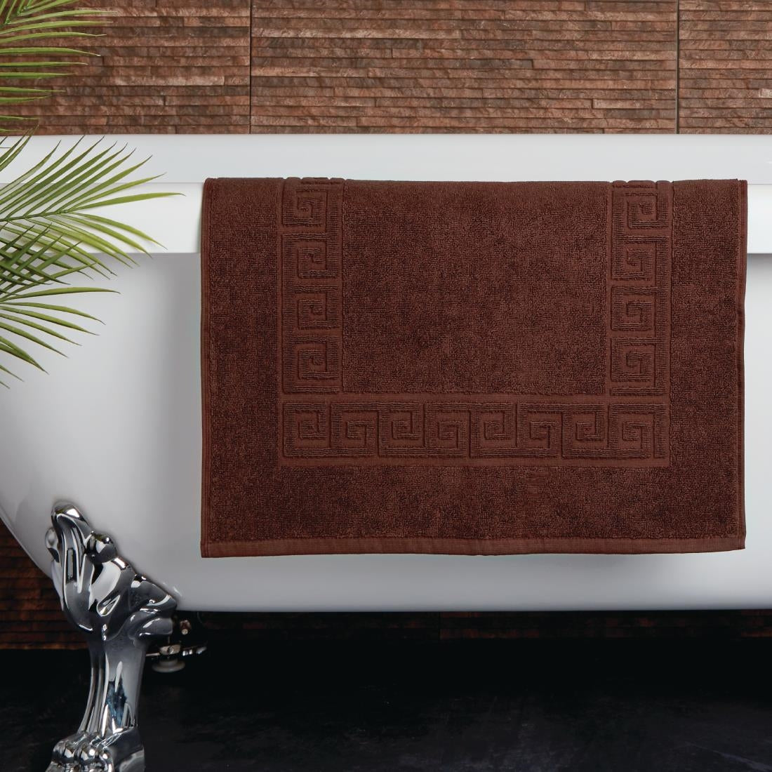 Mitre Essentials Nova Bath Mat Chocolate - GW353  Mitre Essentials   