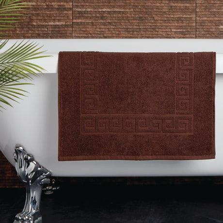 Mitre Essentials Nova Bath Mat Chocolate - GW353  Mitre Essentials   