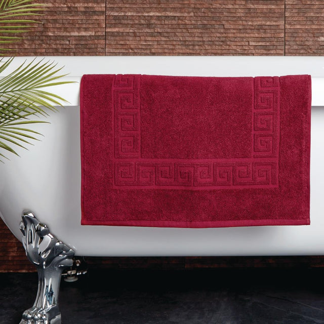 Mitre Essentials Nova Bath Mat Wine - GW388  Mitre Essentials   