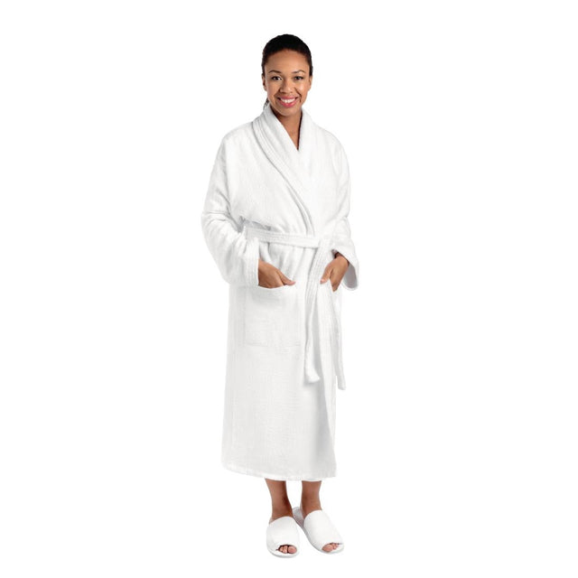 Mitre Luxury Curzon Bathrobe Extra Large White - GW402  Mitre Luxury   