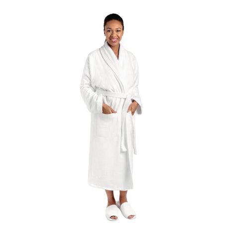 Mitre Luxury Curzon Bathrobe Large White - GW403  Mitre Luxury   