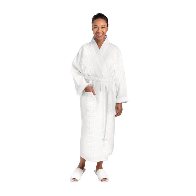 Mitre Essentials Honeycomb Bathrobe White Large - GT737-L  Mitre Essentials   