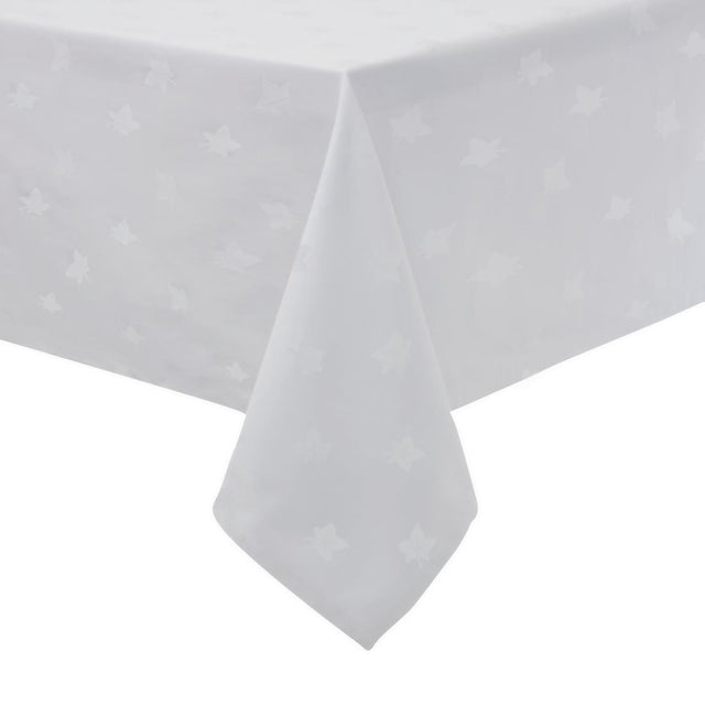 Mitre Luxury Luxor Tablecloth Ivy Leaf White 1150 x 1150mm - GW443  Mitre Luxury   
