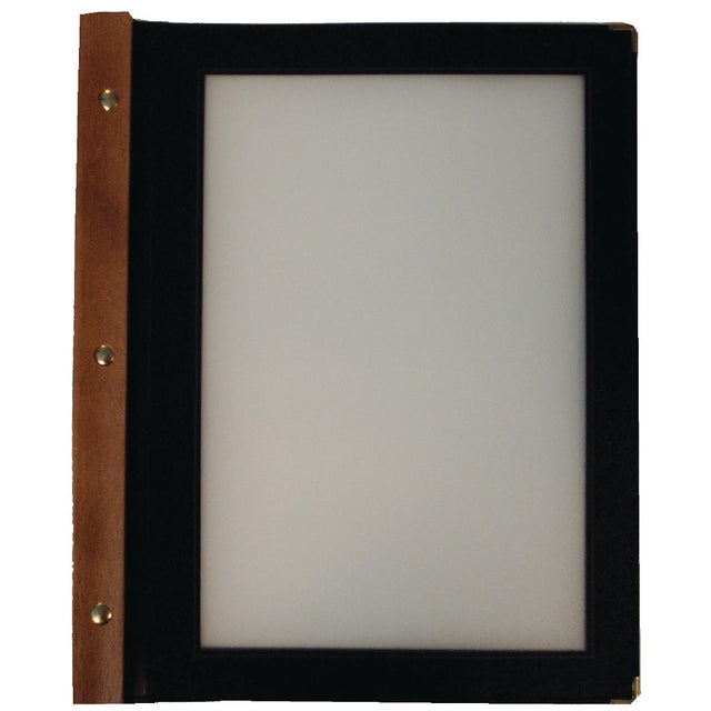 Securit Wood Spine American Style Menu Cover A4 Black - H735  Securit   