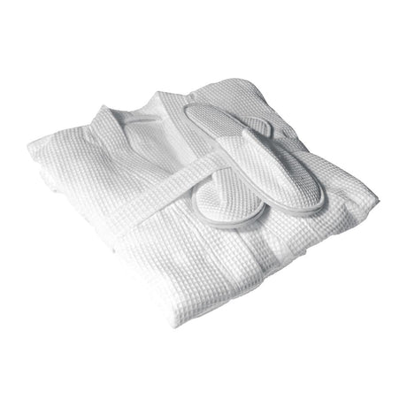 Mitre Essentials Honeycomb Bathrobe and Slipper Set Medium - HB540  Mitre Essentials   
