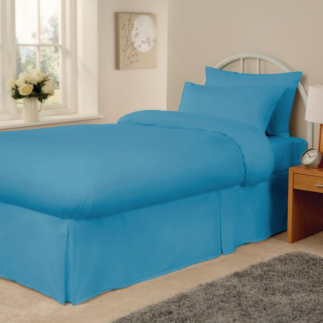 Mitre Essentials Spectrum Fitted Sheet Turquoise Bunk - HB662  Mitre Essentials   