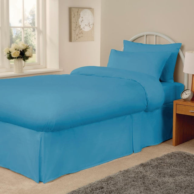Mitre Essentials Spectrum Flat Sheet Turquoise Double - HB670  Mitre Essentials   