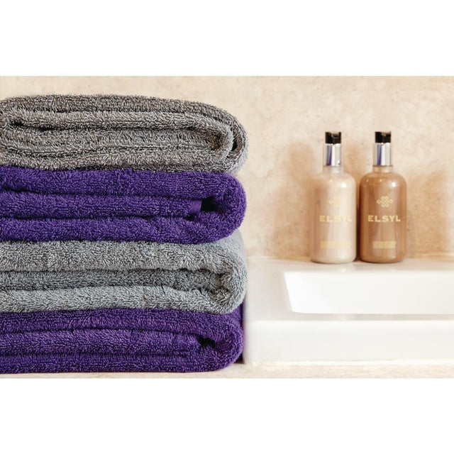 Mitre Comfort Enigma Purple Bath Sheet - HB729  Mitre Comfort   