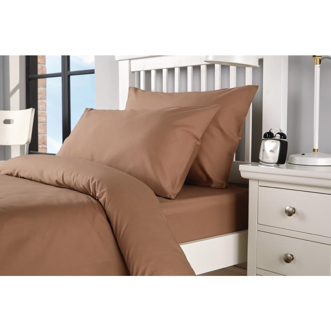 Mitre Essentials Spectrum Housewife Pillowcase Mocha - HB919  Mitre Essentials   