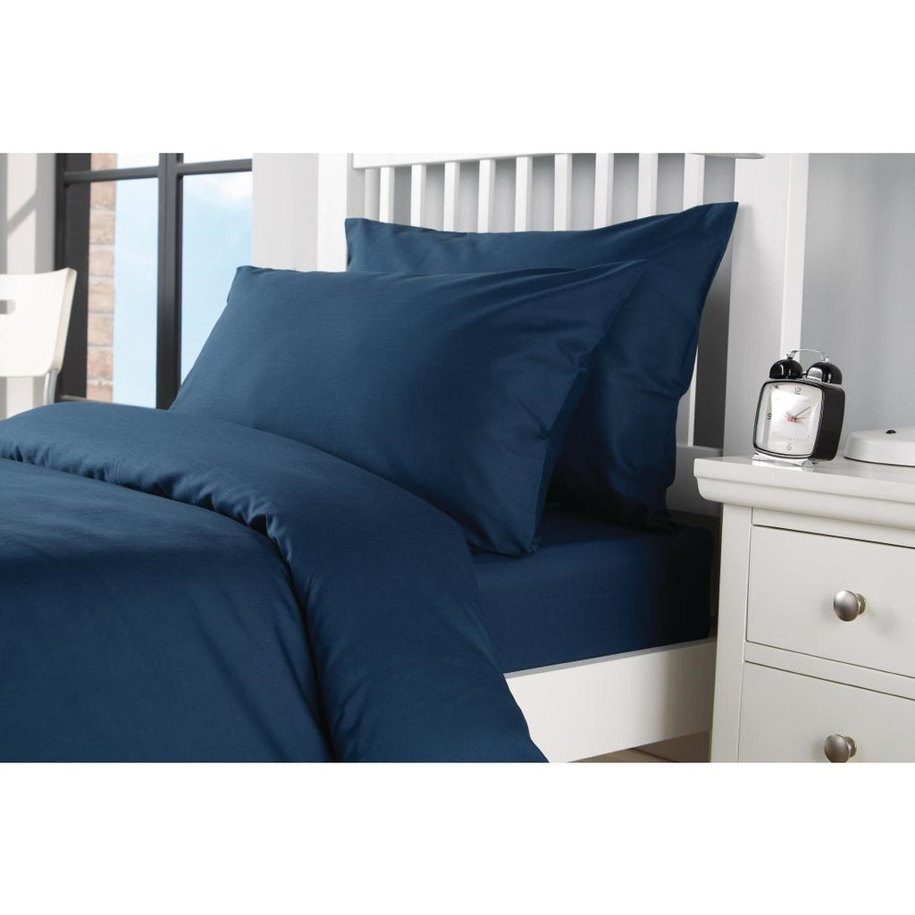 Mitre Essentials Spectrum Housewife Pillowcase Navy - HB920  Mitre Essentials   