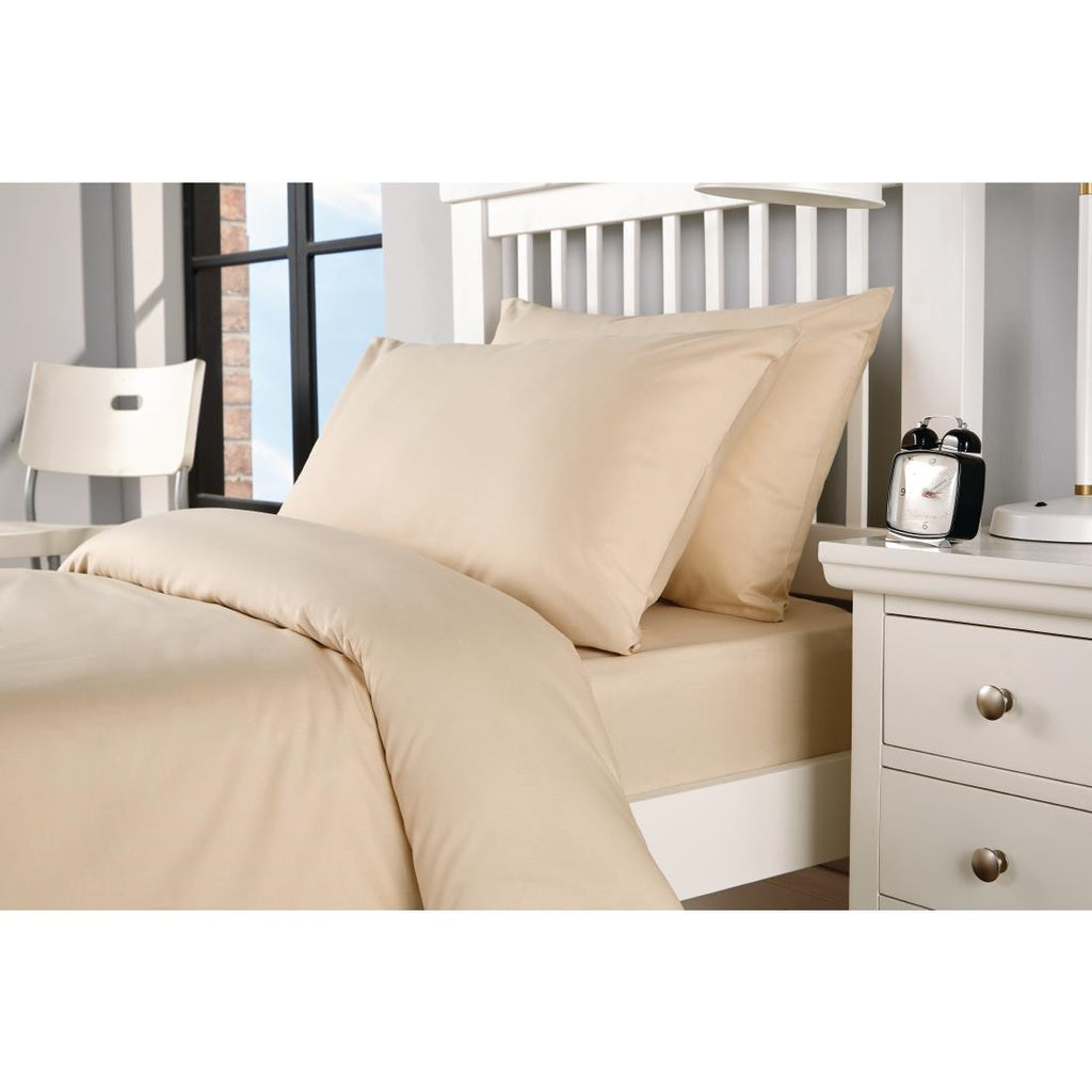 Mitre Essentials Spectrum Housewife Pillowcase Oatmeal - HB921  Mitre Essentials   