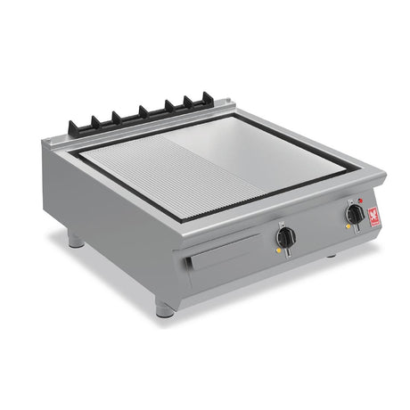 Falcon F900 800mm Half-Ribbed Steel Griddle E9581R - HC081  Falcon   