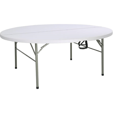 Bolero Round PE Centre Folding Table White 6ft - HC270  Bolero   