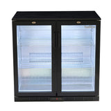 Hallco Double Door 200L Bottle Cooler – Hinged Door Commercial Undercounter Back Bar Fridge | HC2BK Double Door Bottle Coolers HALLCO