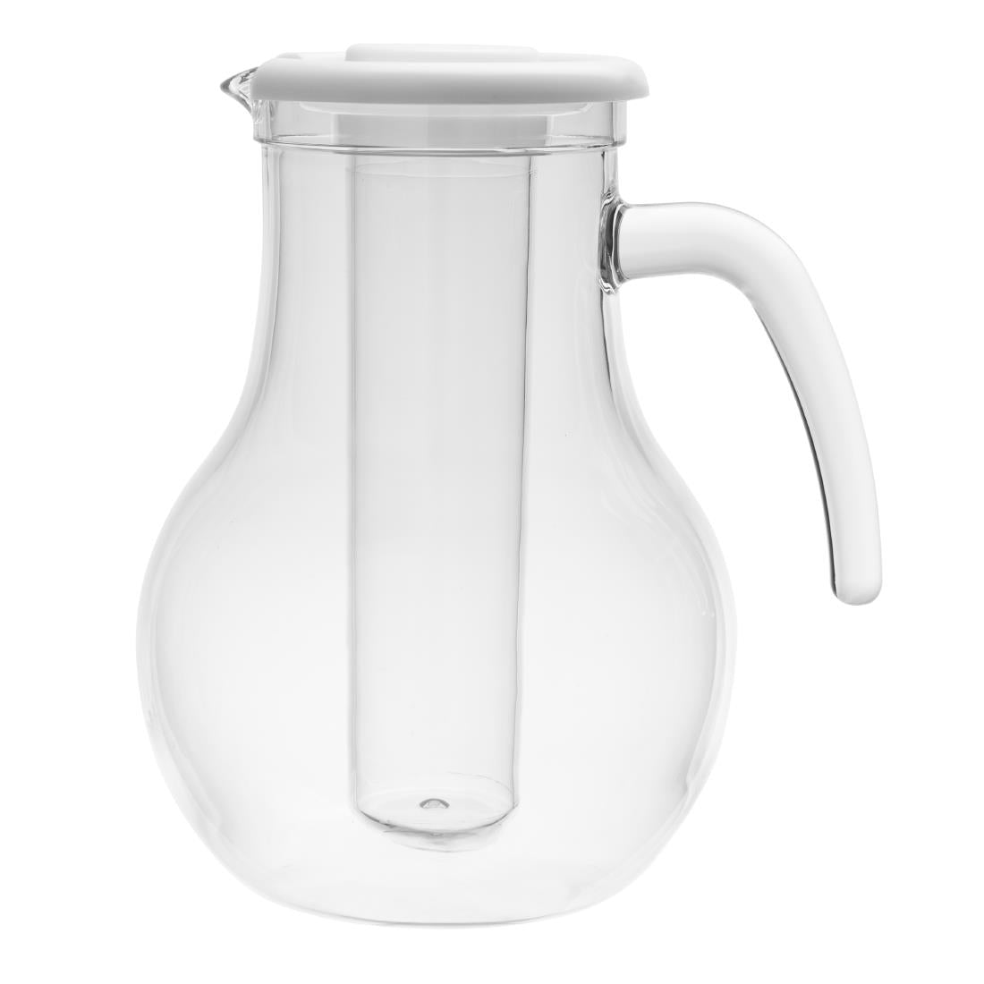 Olympia Kristallon Jug With Cooling Tube Polycarbonate Plain 1600ml - HC356 Melamine and Polycarbonate Olympia   