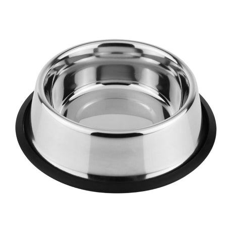 Bolero Stainless Steel Medium Dog Bowl 200mm - HC398  Bolero   