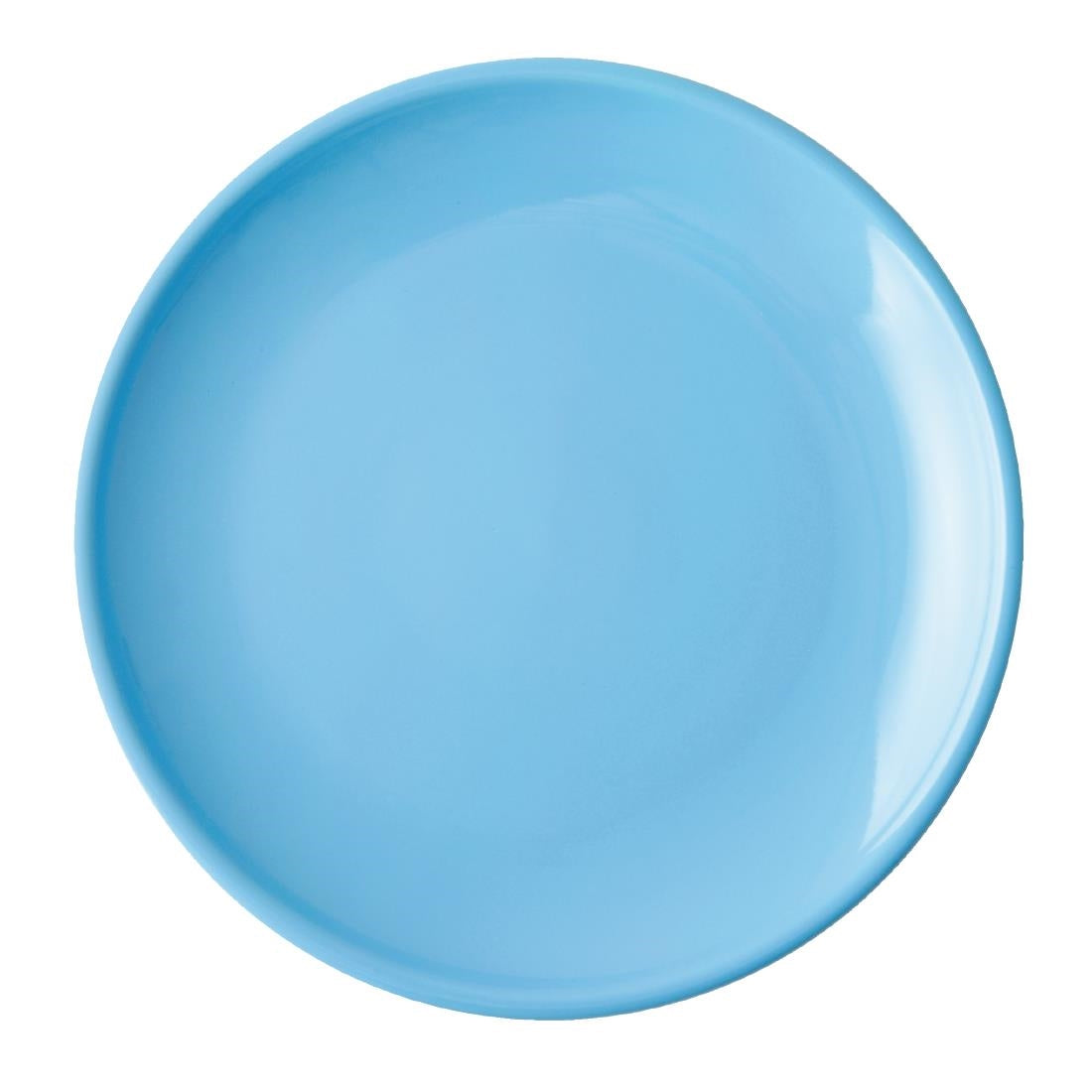 Olympia Cafe Coupe Plate Blue - 205mm 8" (Box 12) - HC400 Plates Olympia
