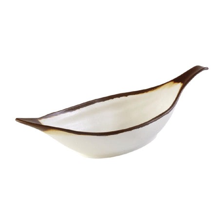 APS Crocker Leaf Bowl Cream. 420mm length - HC735 Bowls APS