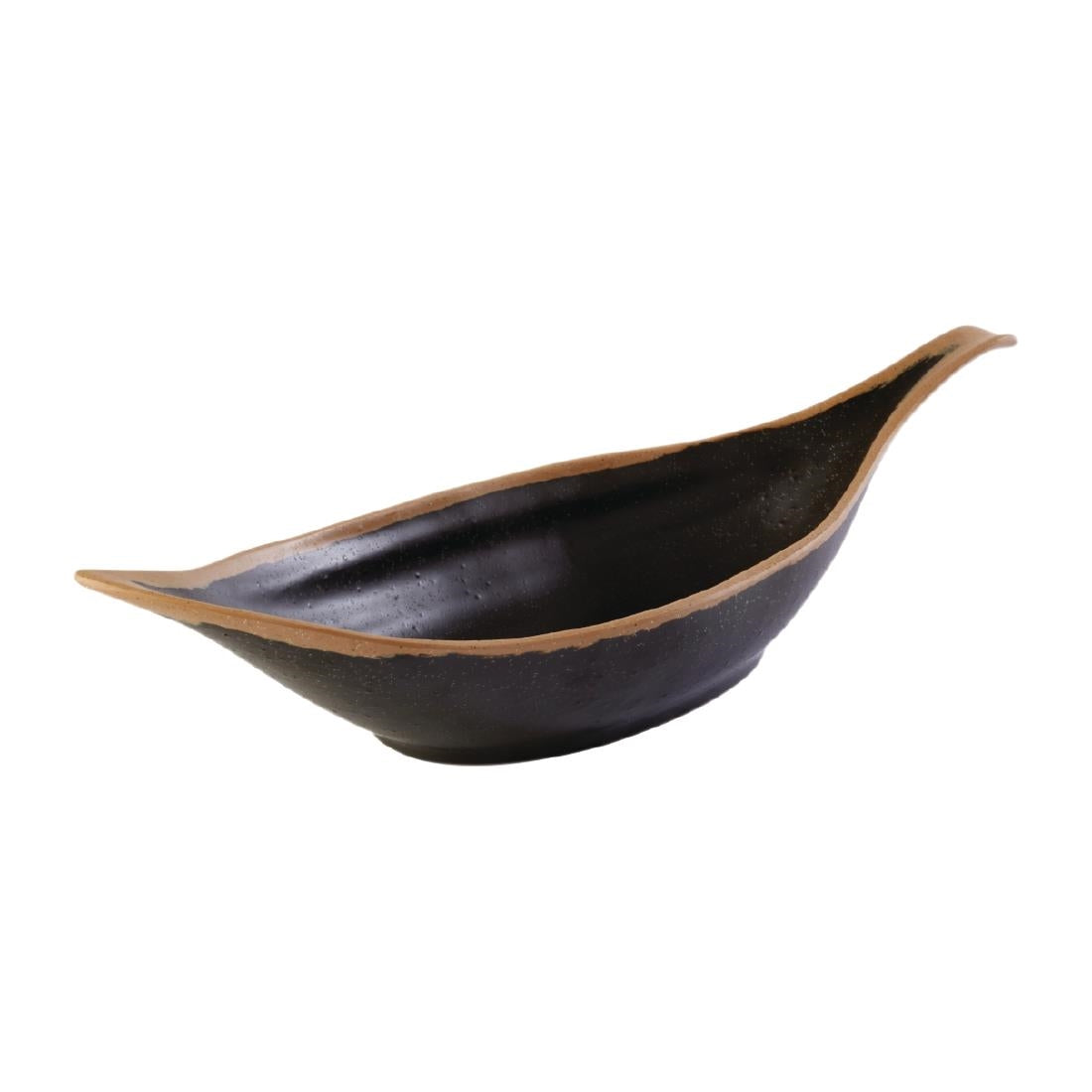APS Crocker Leaf Bowl Brown. 420mm length - HC736 Bowls APS