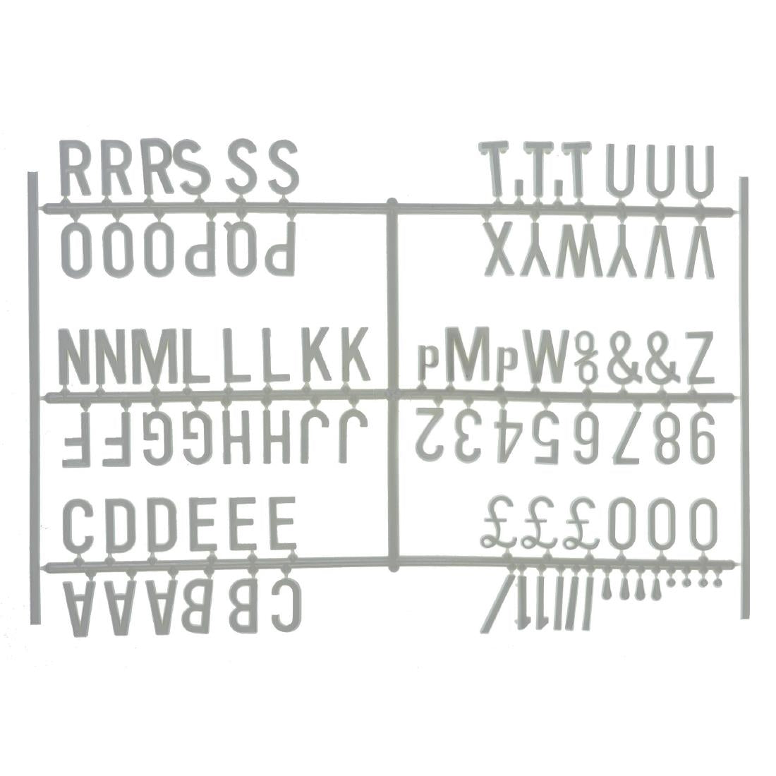 Beaumont Peg Board Lettering 20mm White (Pack of 6) - HC765  Beaumont   
