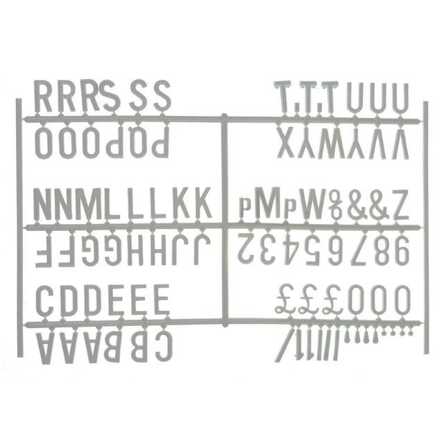 Beaumont Peg Board Lettering 20mm White (Pack of 6) - HC765  Beaumont   