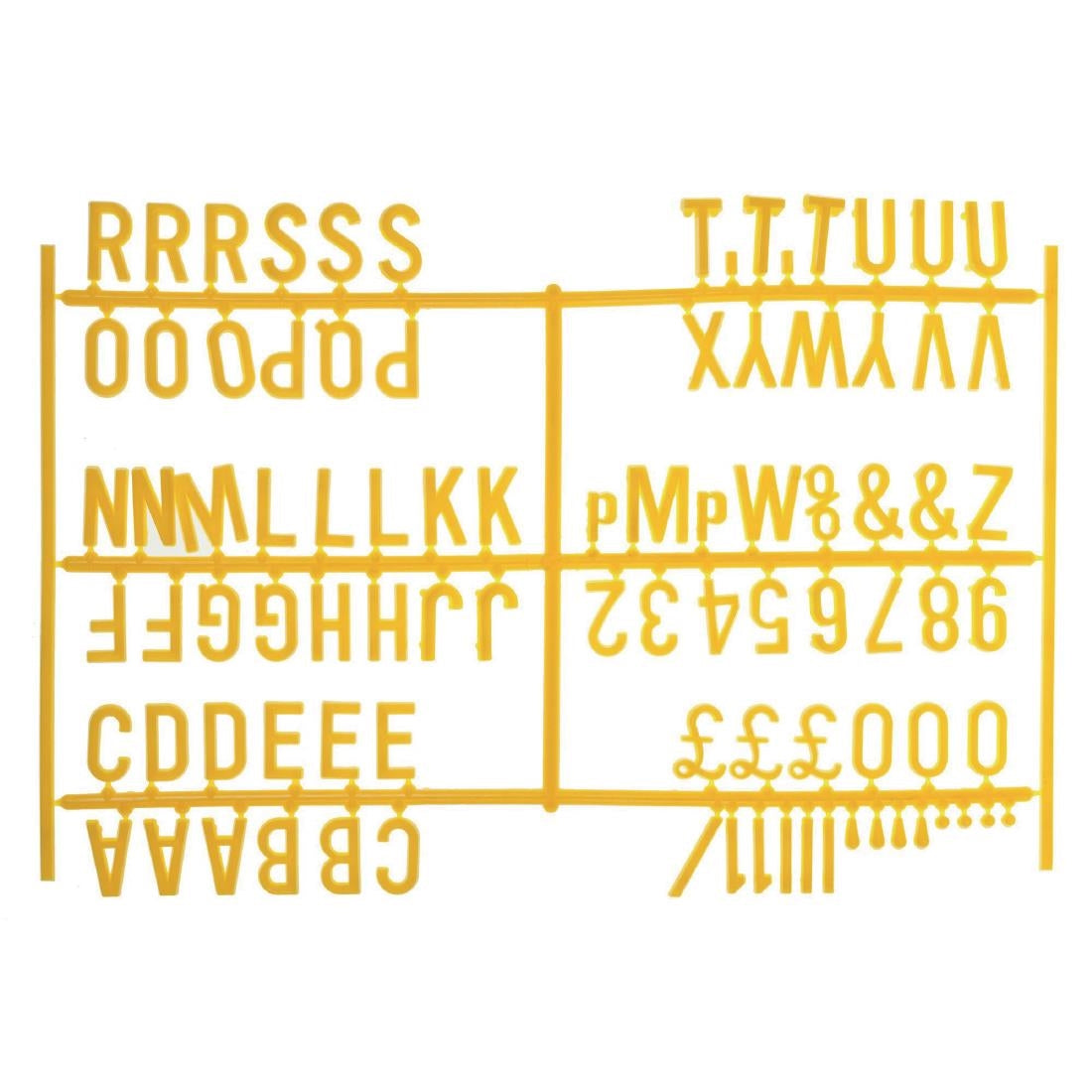 Beaumont Peg Board Lettering 20mm Yellow (Pack of 6) - HC766  Beaumont   