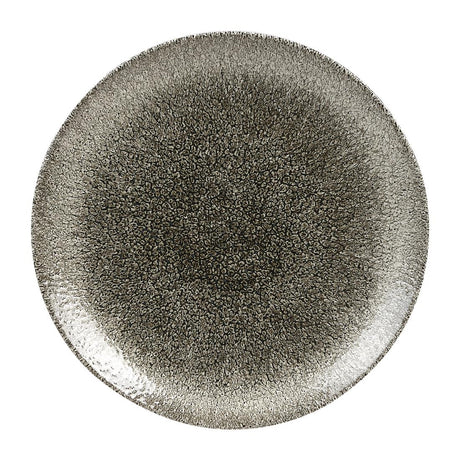 Churchill Studio Prints Raku Round Coupe Plates Quartz Black 260mm (Pack of 12) - HC768 Plates Churchill