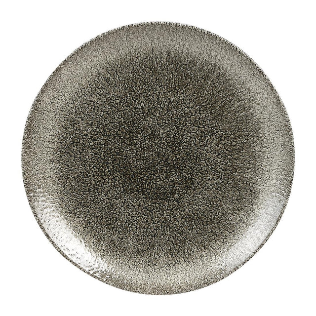 Churchill Studio Prints Raku Round Coupe Plates Quartz Black 260mm (Pack of 12) - HC768 Plates Churchill