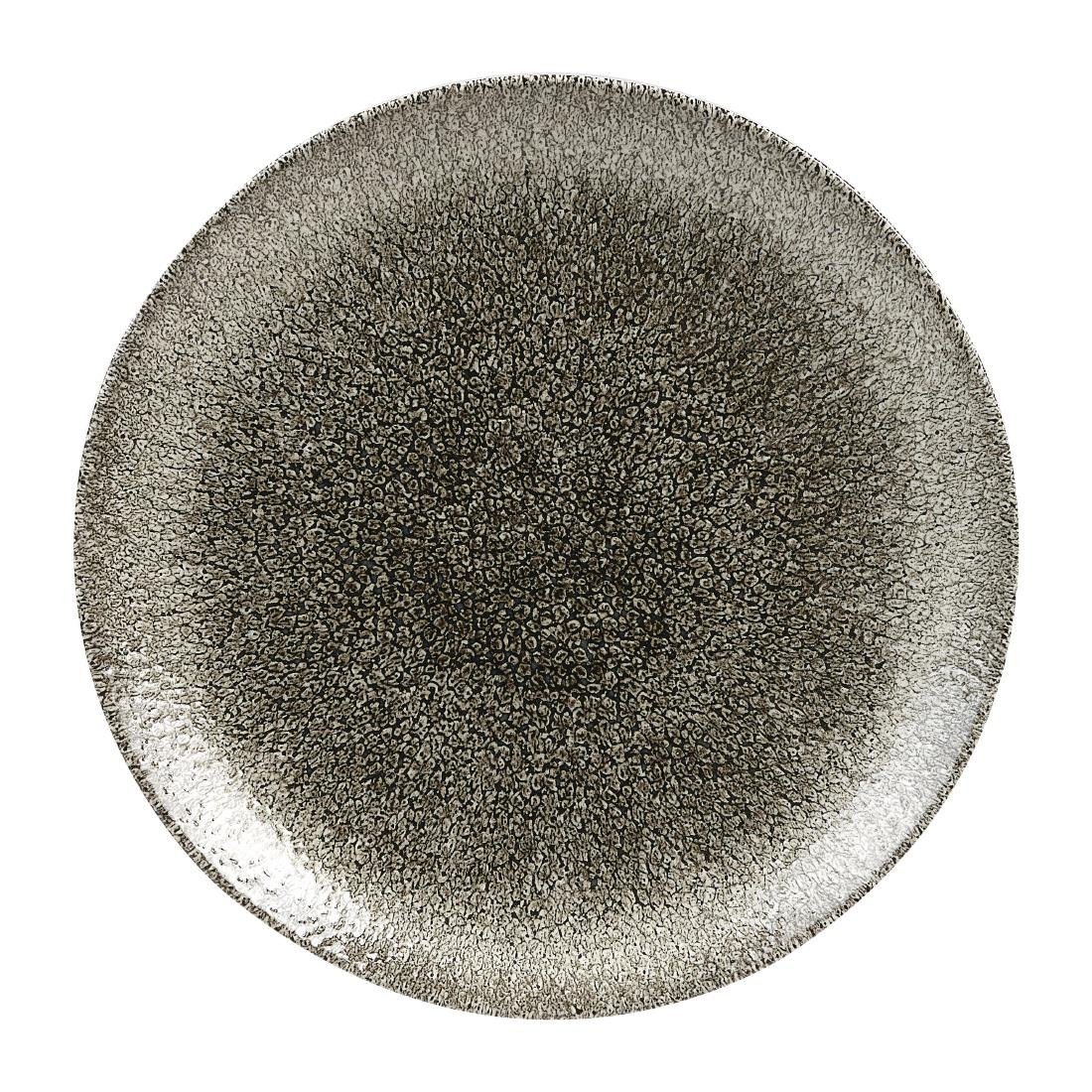 Churchill Studio Prints Raku Coupe Plates Quartz Black 217mm (Pack of 12) - HC769 Plates Churchill