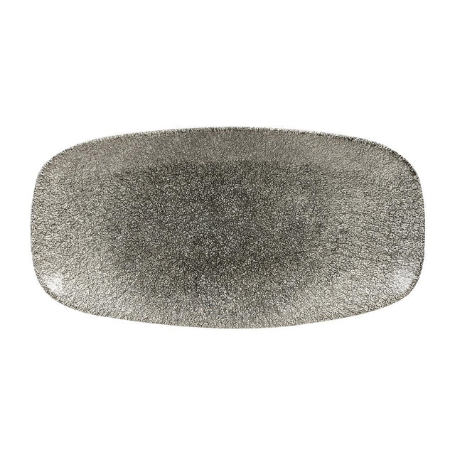 Churchill Studio Prints Raku Rectangular Plates Quartz Black 298mm (Pack of 12) - HC775 Plates Churchill