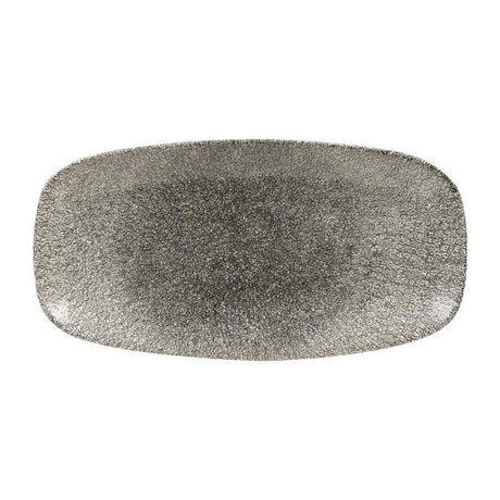 Churchill Studio Prints Raku Rectangular Plates Quartz Black 355mm (Pack of 6) - HC776 Plates Churchill