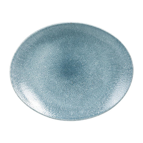 Churchill Studio Prints Raku Oval Coupe Plates Topaz Blue 270mm (Pack of 12) - HC783 Plates Churchill