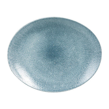 Churchill Studio Prints Raku Oval Coupe Plates Topaz Blue 317mm (Pack of 12) - HC784 Plates Churchill
