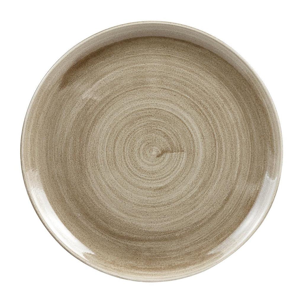 Churchill Stonecast Patina Antique Coupe Plates Taupe 324mm - HC785 Plates Churchill