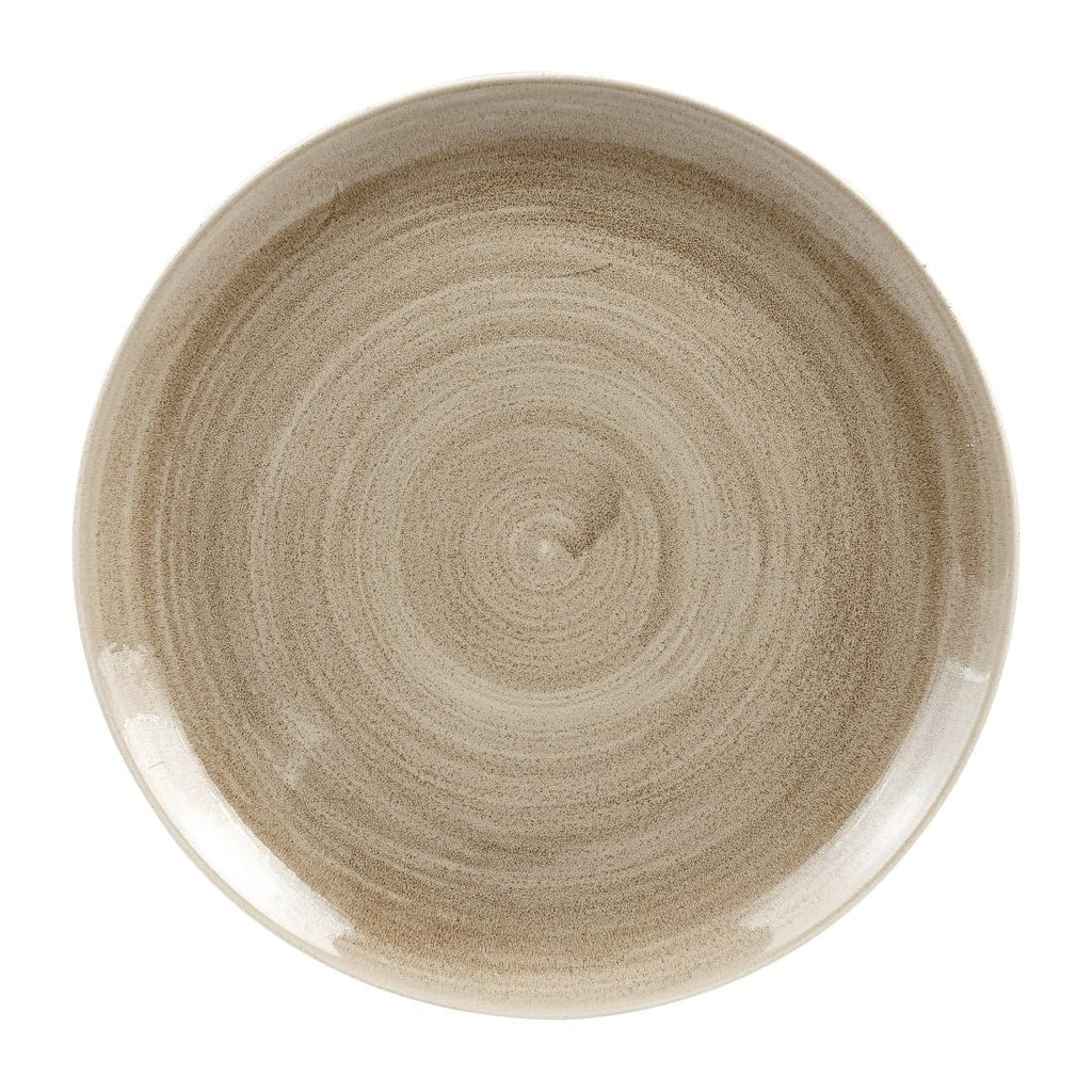 Churchill Stonecast Patina Antique Coupe Plates Taupe 288mm - HC786 Plates Churchill