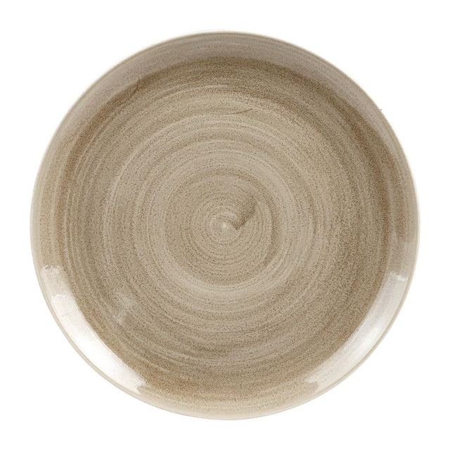 Churchill Stonecast Patina Antique Coupe Plates Taupe 288mm - HC786 Plates Churchill