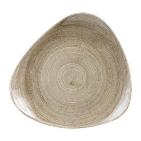 Churchill Stonecast Patina Antique Triangle Plates Taupe 311mm - HC792 Plates Churchill