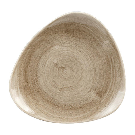 Churchill Stonecast Patina Antique Triangle Plates Taupe 229mm - HC793 Plates Churchill