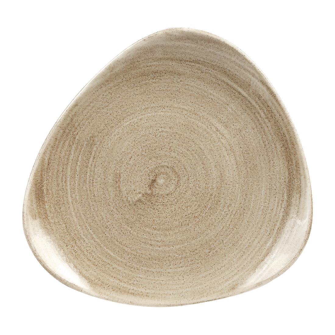 Churchill Stonecast Patina Antique Triangle Plates Taupe 190mm - HC794 Plates Churchill