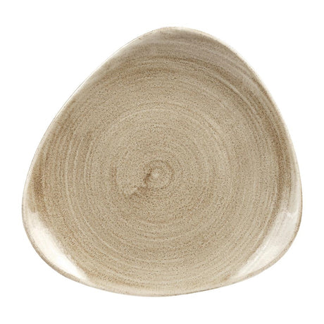 Churchill Stonecast Patina Antique Triangle Plates Taupe 190mm - HC794 Plates Churchill